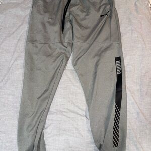 Puma Men's Gray Joggers with Black Accents size XL